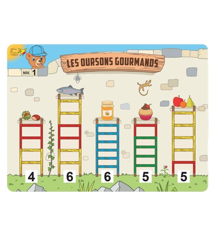 Les oursons gourmands - Jeu de numération moyenne section