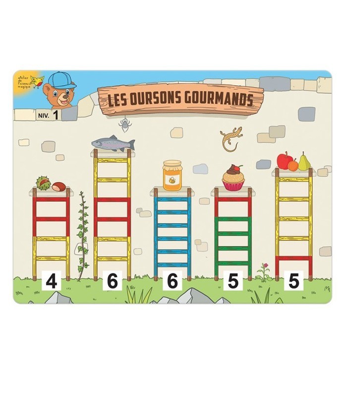 Les oursons gourmands - Jeu de numération moyenne section