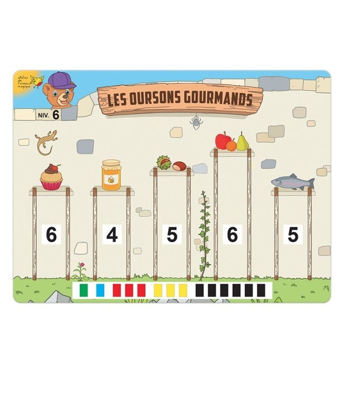 Les oursons gourmands - Jeu de numération moyenne section