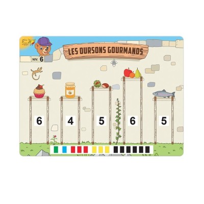 Les oursons gourmands - Jeu de numération moyenne section