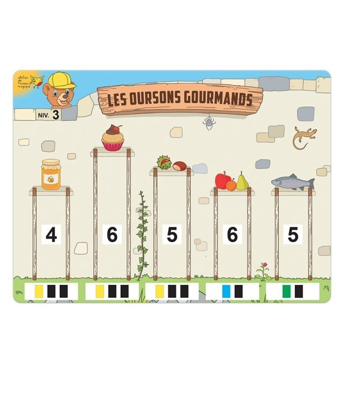 Les oursons gourmands - Jeu de numération moyenne section