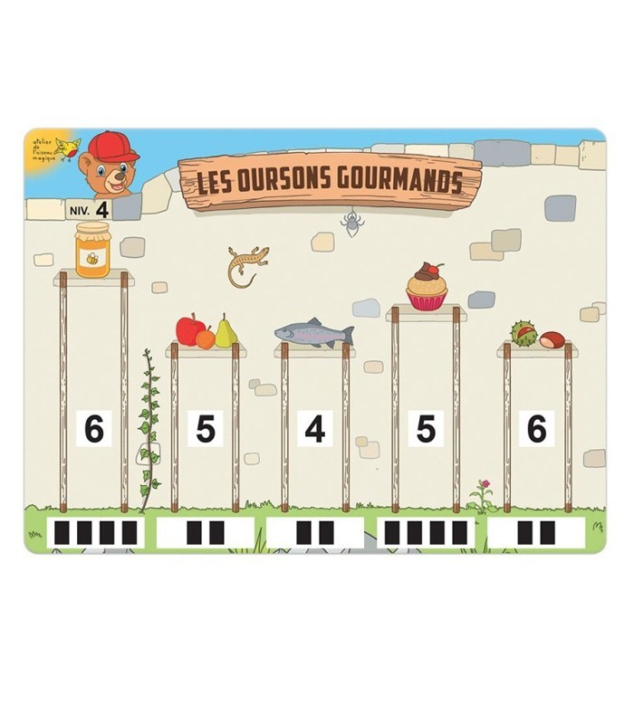 Les oursons gourmands - Jeu de numération moyenne section