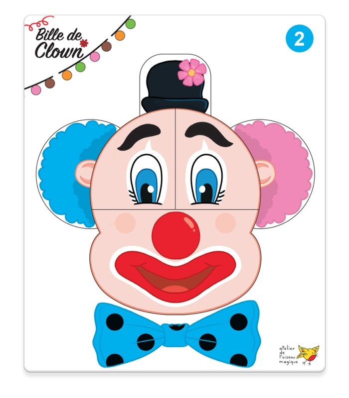 Bille de clown - Jeu d'encastrement petite section de maternelle