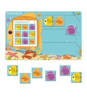 Poisson-Pilote – Jeu de logique et de discrimination visuelle pour la maternelle | Oiseau Magique