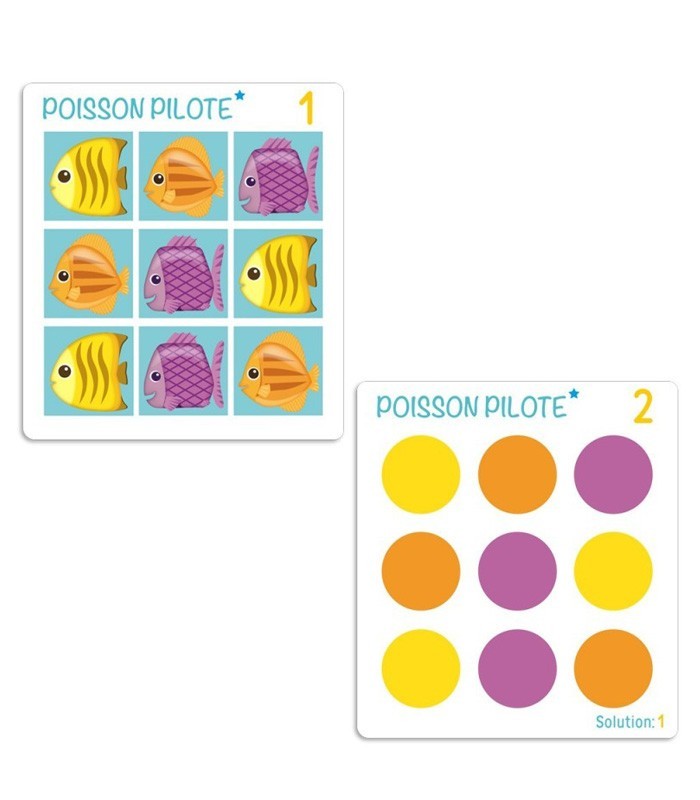 Poisson-Pilote – Jeu de logique et de discrimination visuelle pour la maternelle | Oiseau Magique