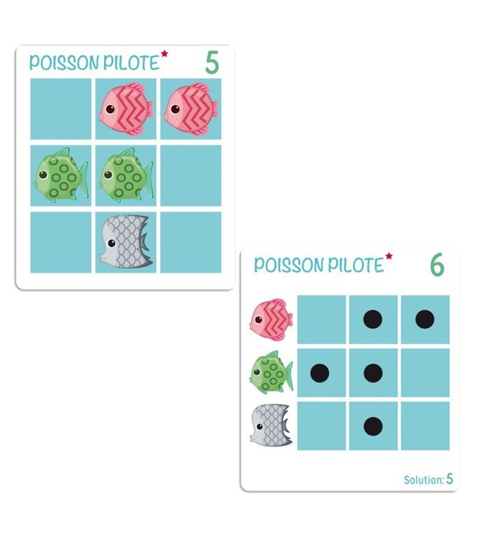 Poisson-Pilote – Jeu de logique et de discrimination visuelle pour la maternelle | Oiseau Magique