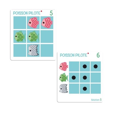 Poisson-Pilote – Jeu de logique et de discrimination visuelle pour la maternelle | Oiseau Magique