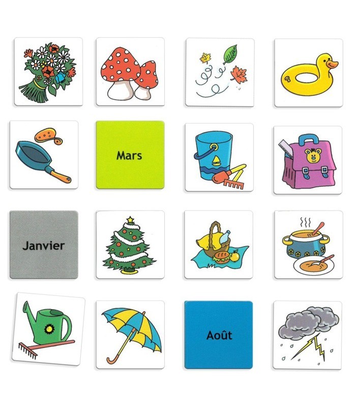 Jeu pédagogique des saisons – Observation et repérage dans le temps