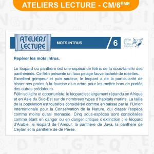 ATELIERS LECTURE