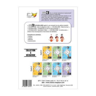 Appario Vocabulaire Cycle 2 – Jeu auto-correctif Appario Vocabulaire Cycle 2 – Jeu auto-correctif