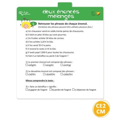 Jeu de résolution de problèmes - Cycle 3