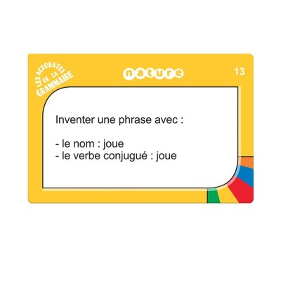 Jeu pédagogique de grammaire – Logique, conjugaison et construction de phrases