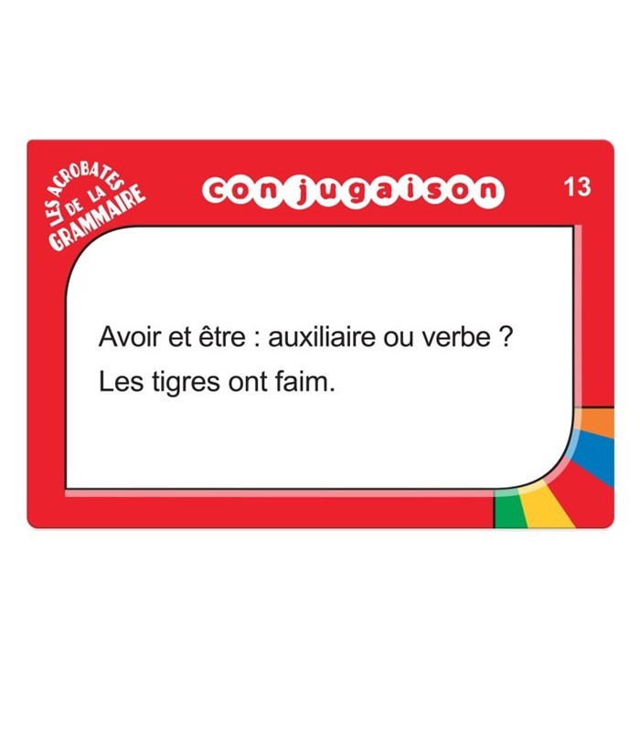 Jeu pédagogique de grammaire – Logique, conjugaison et construction de phrases