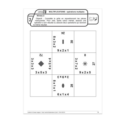 Exemple de carte consigne - niveau 5