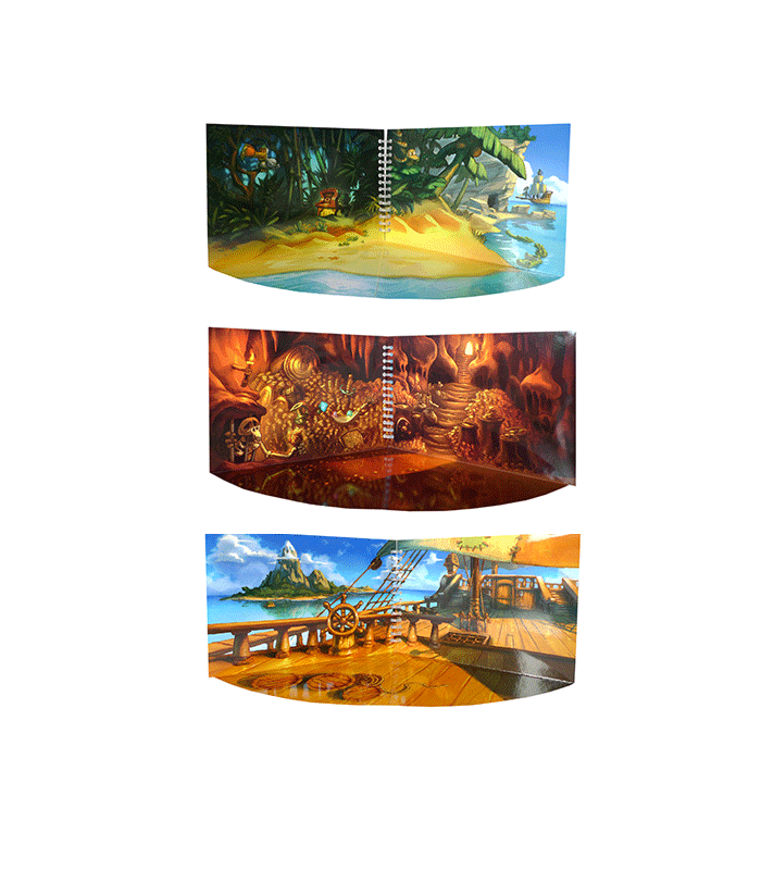 Livre à jouer - Décor 3D des pirates pour inventer des histoires