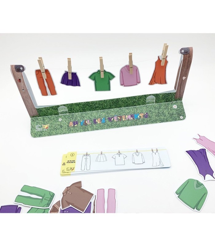 Au Fil des Vêtements – Jeu éducatif de logique et repérage spatial | L’Oiseau Magique