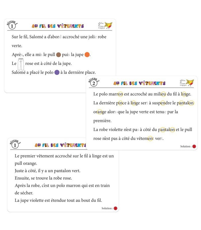 Au Fil des Vêtements – Jeu éducatif de logique et repérage spatial | L’Oiseau Magique