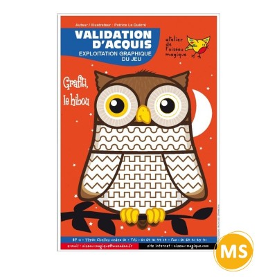 GRAFITI LE HIBOU VALIDATION D'ACQUIS - L'Atelier de l'Oiseau Magique