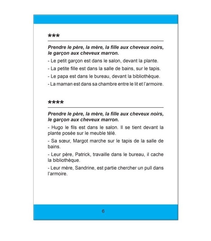 Extrait du livret de consignes orales