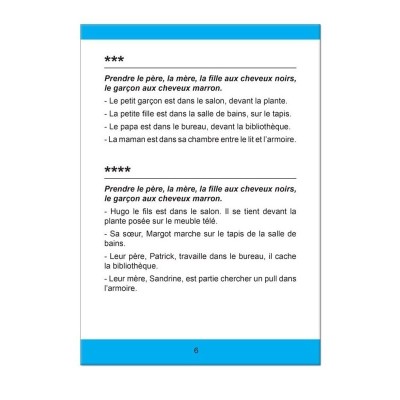 Extrait du livret de consignes orales