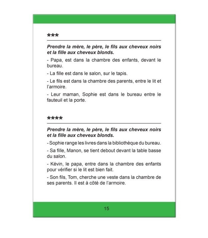 Extrait du livret de consignes orales