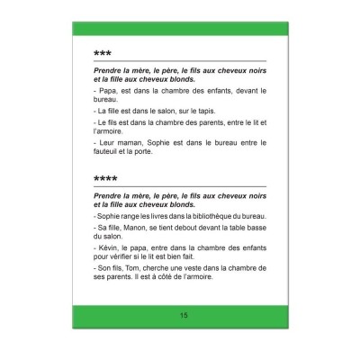 Extrait du livret de consignes orales