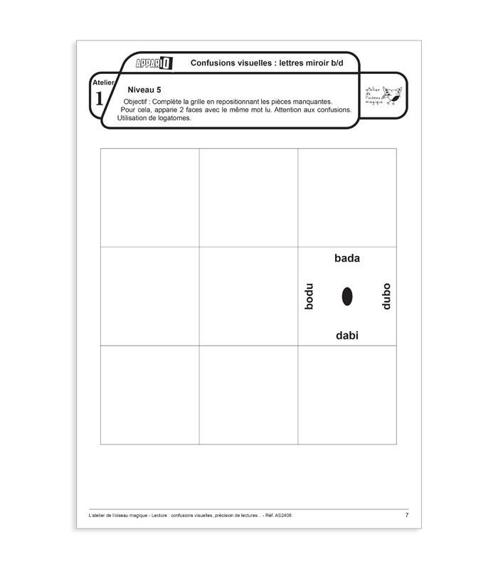 Appario Lecture – Jeu autocorrectif pour lecture et discrimination visuelle