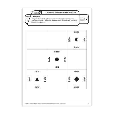 Appario Lecture – Jeu autocorrectif pour lecture et discrimination visuelle Appario Lecture – Jeu autocorrectif pour lecture et discrimination visuelle