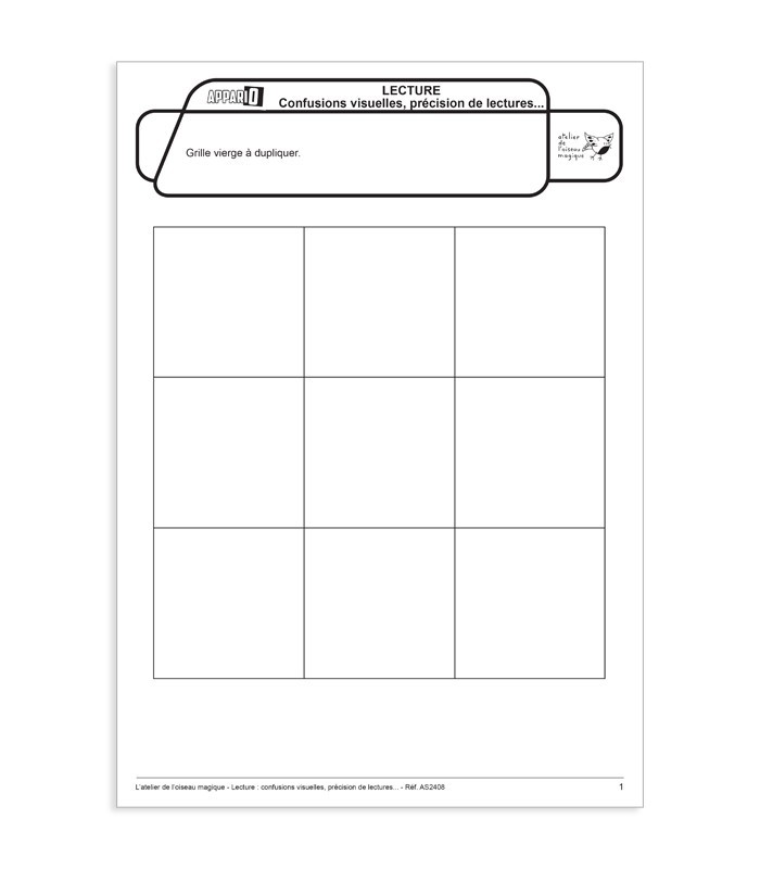 Appario Lecture – Jeu autocorrectif pour lecture et discrimination visuelle