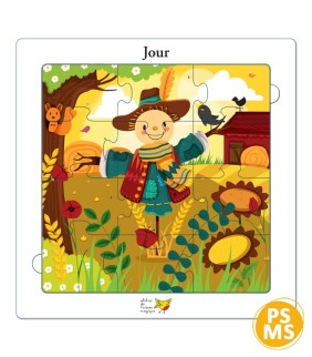 Puzzle pédagogique “Jour” – Jeu progressif pour maternelle (PS/MS)