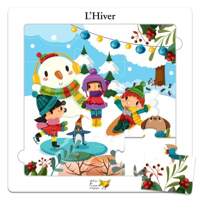 Pack de six puzzles sur le thème des saisons