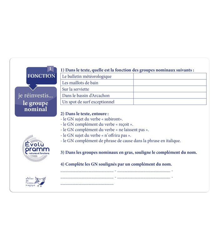 Évolugramm – Grammaire et orthographe Cycle 3