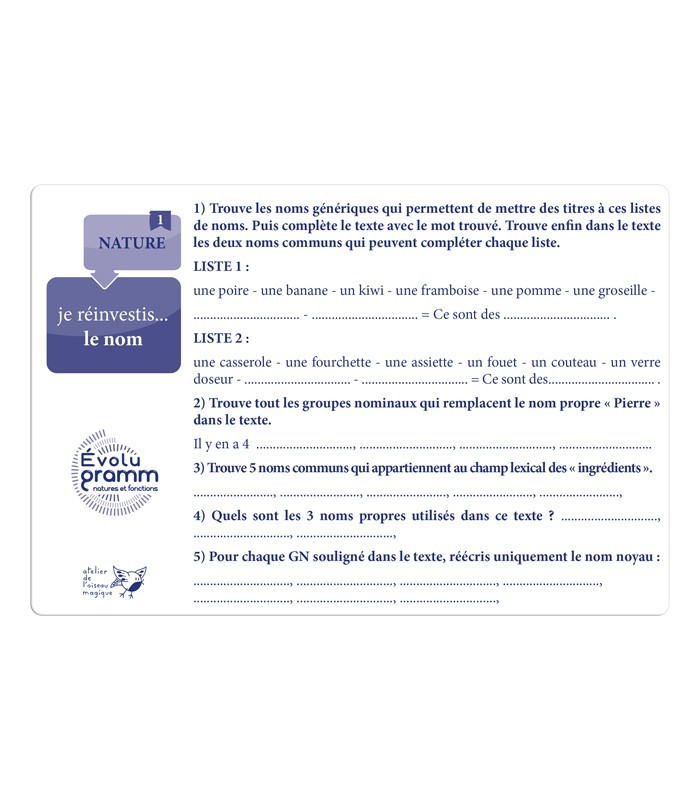 Évolugramm – Grammaire et orthographe Cycle 3