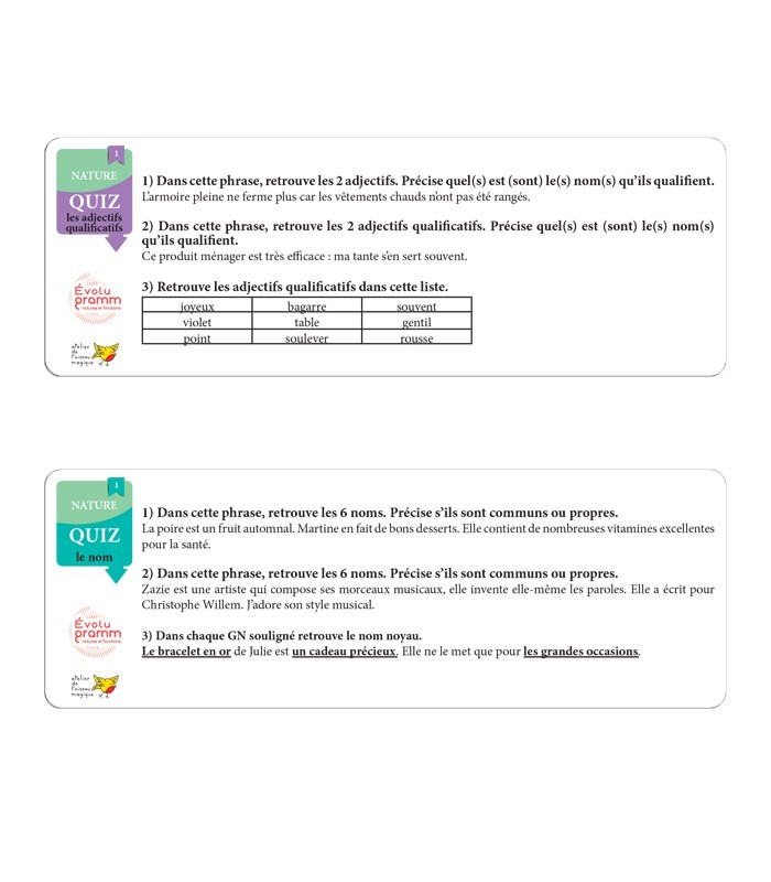 Évolugramm – Grammaire et orthographe Cycle 3