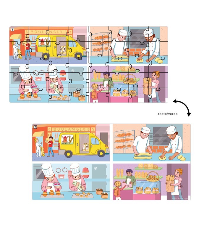 Puzzle Boulangerie 40 pièces – Grande Section | Oiseau Magique