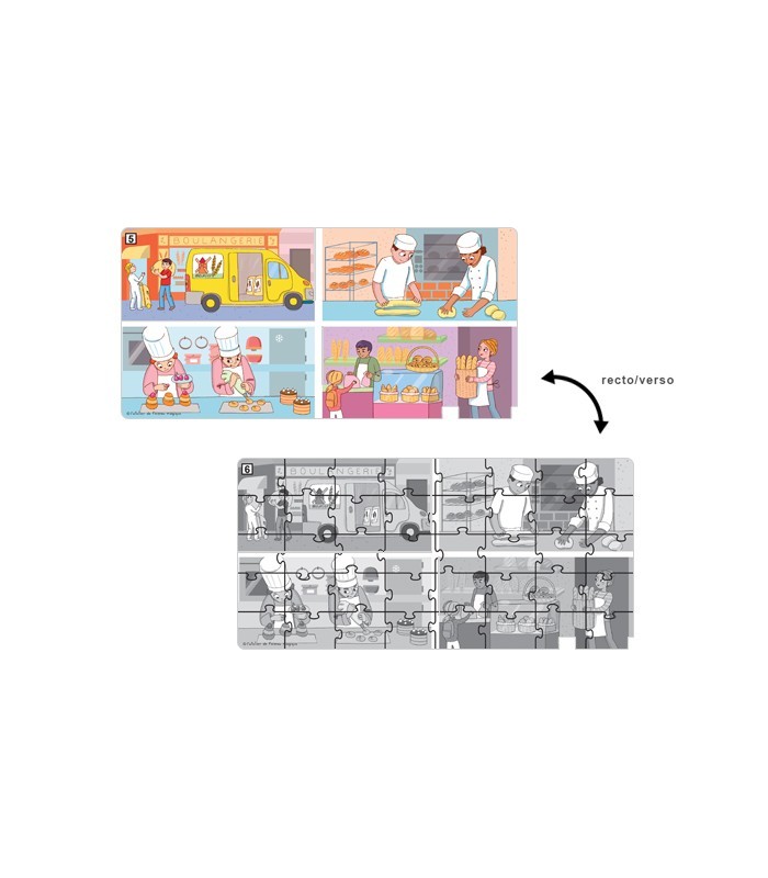 Puzzle Boulangerie 40 pièces – Grande Section | Oiseau Magique