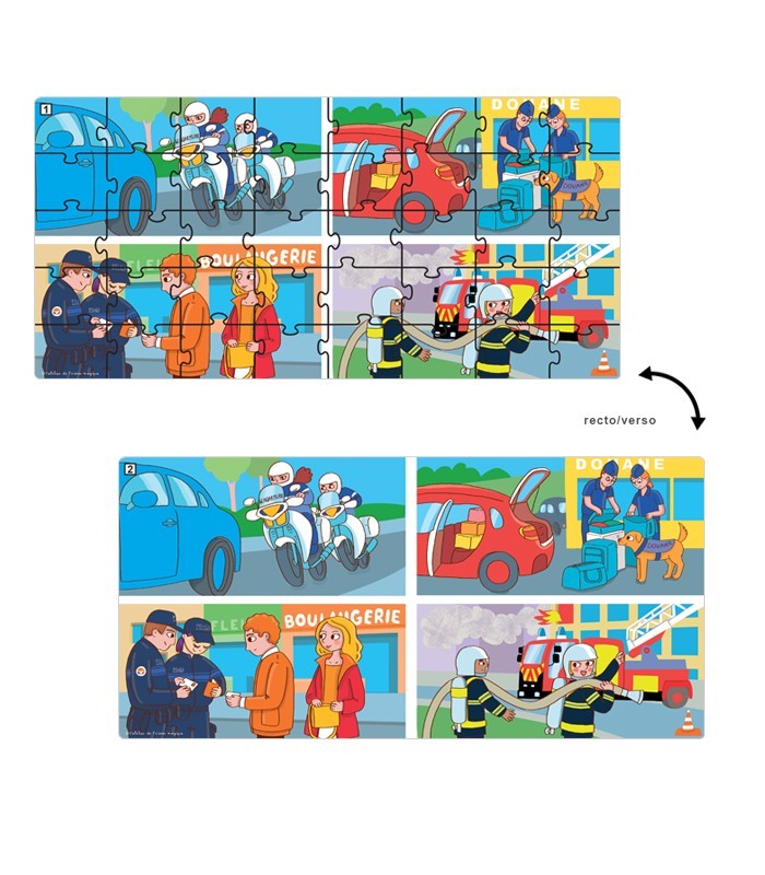 Puzzle Sécurité publique 40 pièces – Grande Section | Oiseau Magique