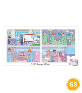 Puzzle Hôpital 40 pièces – Grande Section | Oiseau Magique