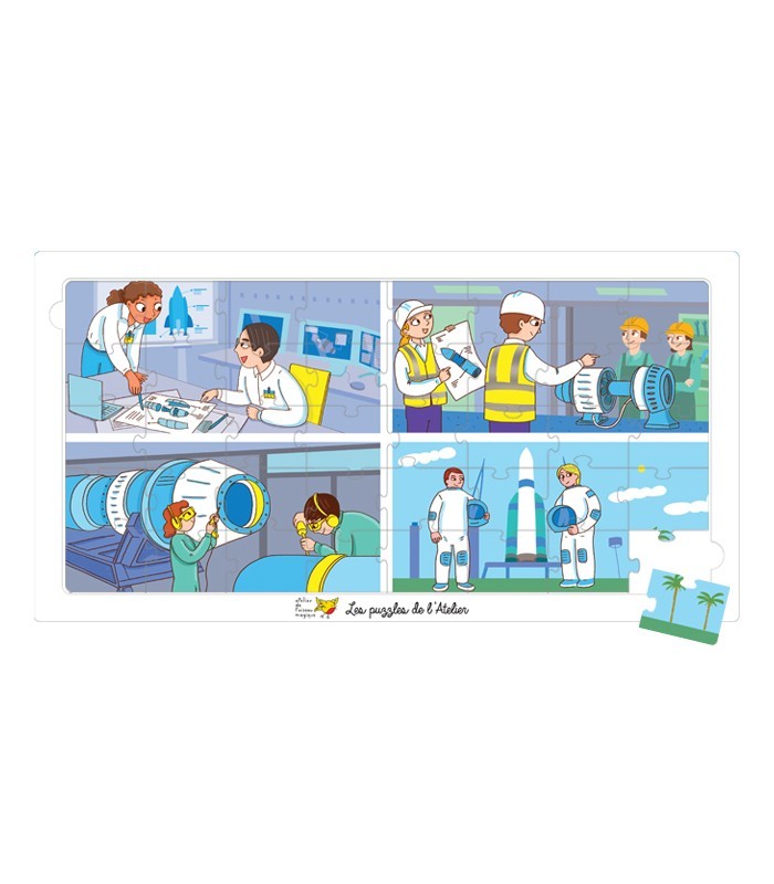 Pack 6 Puzzles Métiers 40 pièces + 6 Plateaux – Grande Section