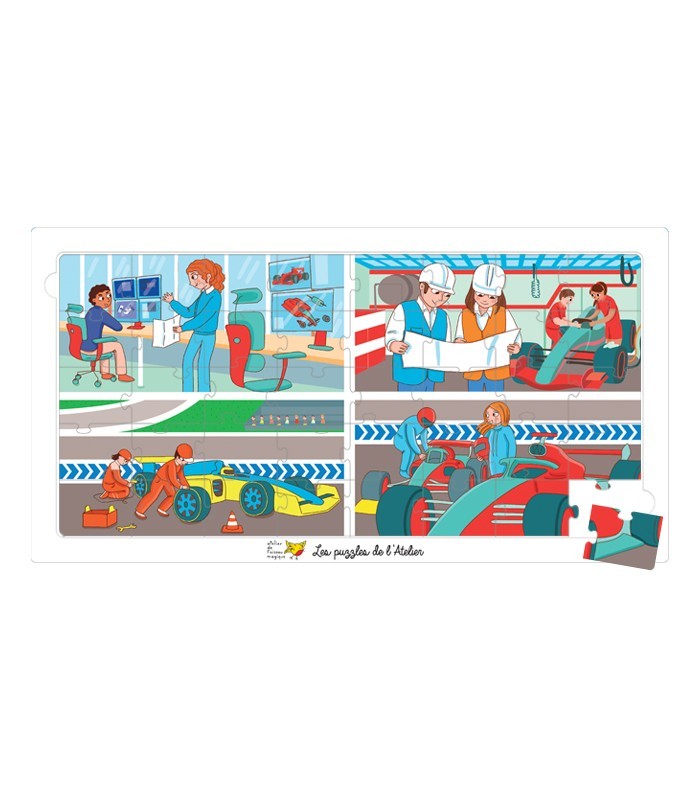 Pack 6 Puzzles Métiers 40 pièces + 6 Plateaux – Grande Section