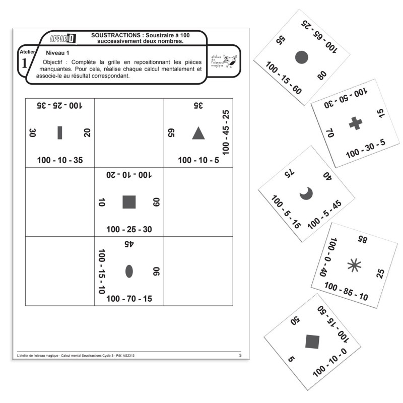 Appario -  Soustractions - cycle 3