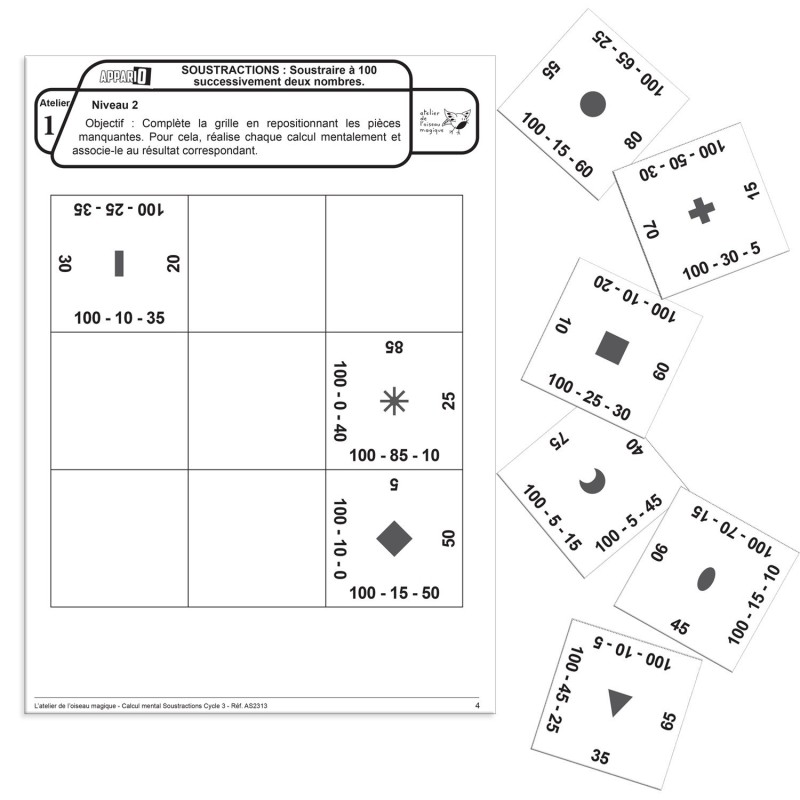 Appario -  Soustractions - cycle 3