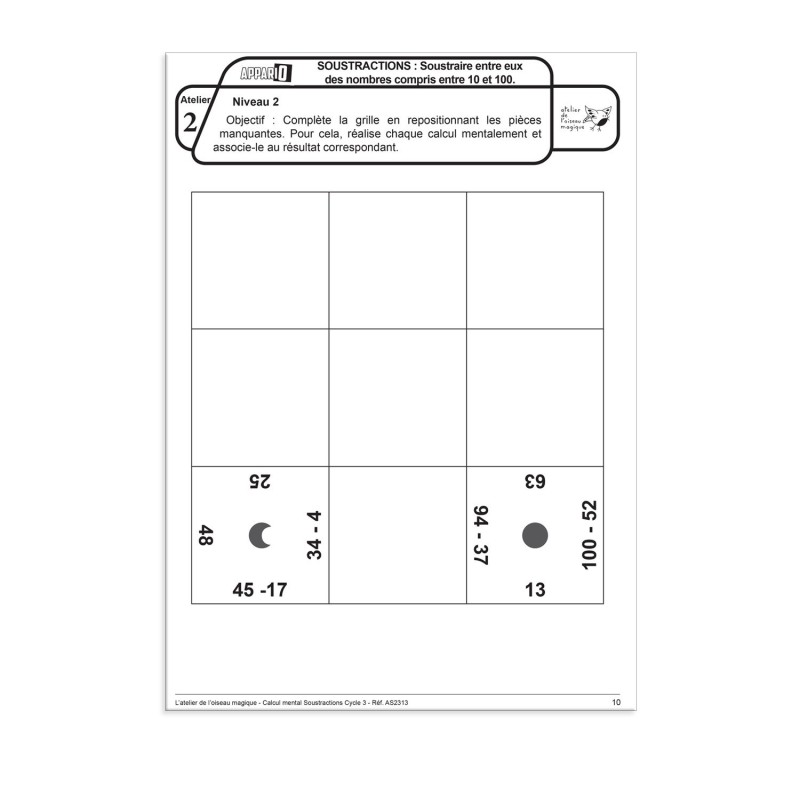 Appario -  Soustractions - cycle 3