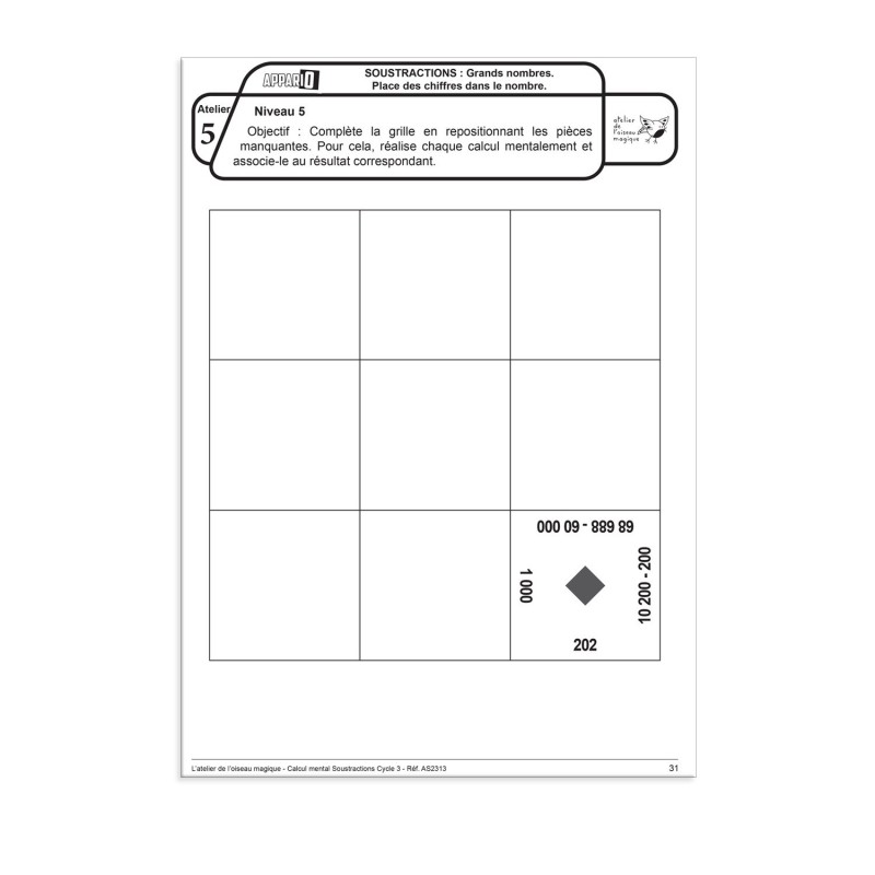 Appario -  Soustractions - cycle 3