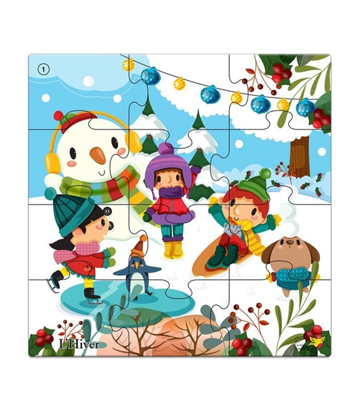 Puzzle sur le thème des saisons : Hiver