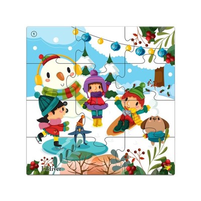 Puzzle sur le thème des saisons : Hiver