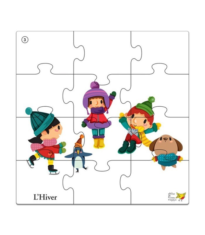 Puzzle sur le thème des saisons : Hiver