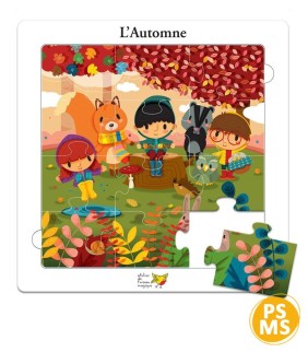 Puzzle L’Automne – Puzzle progressif repérage spatial PS-MS