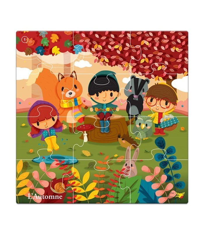Puzzle L’Automne – Puzzle progressif repérage spatial PS-MS
