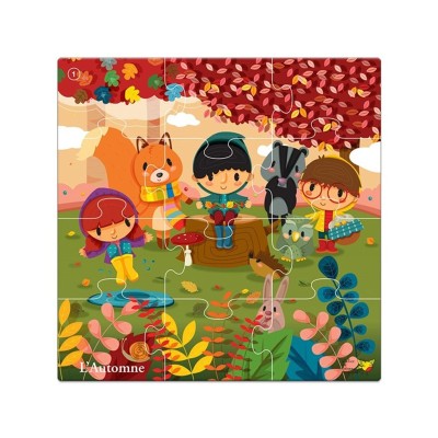 Puzzle L’Automne – Puzzle progressif repérage spatial PS-MS